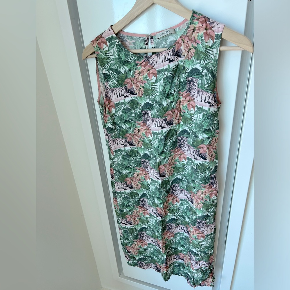Emma Cook jungle print sleeveless sheath dres